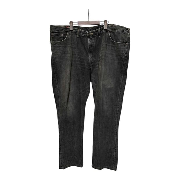 에드윈 503 흑청 워싱 데님 팬츠 레귤러핏 디테일 차콜