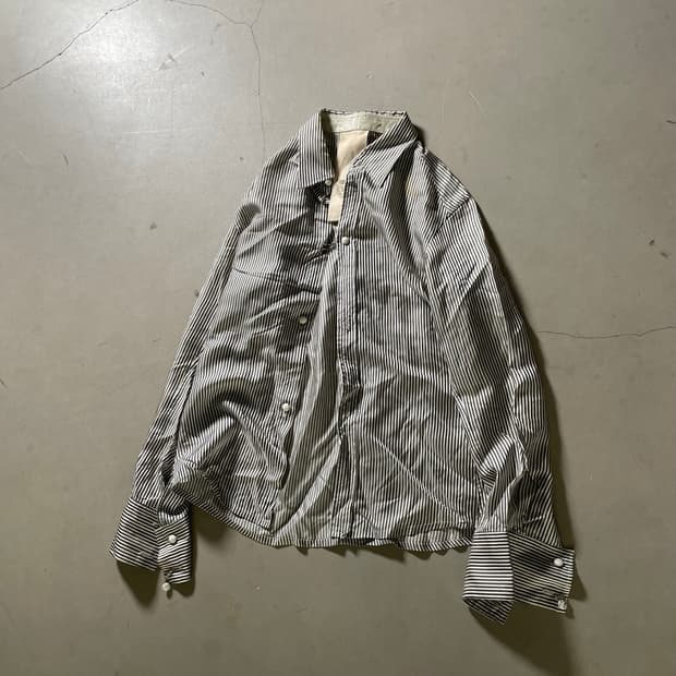 Bark Tannage Stripe Chain Detail Shirt