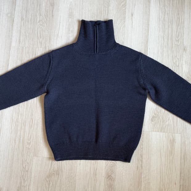 아모멘토 하프 집업 니트 네이비 M