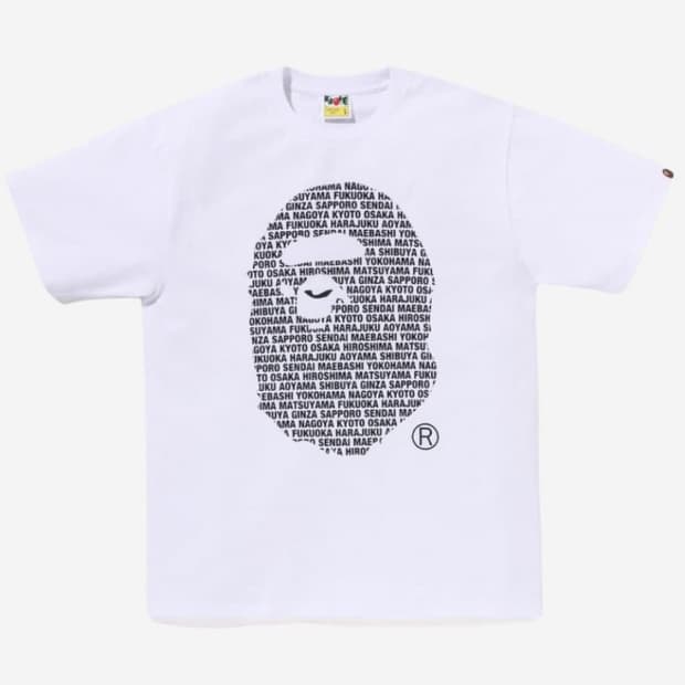 BAPE Japan Ape Head T-Shirt White M size