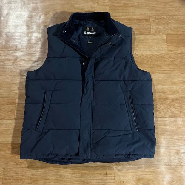 바버 패딩 조끼 2XL 네이비
