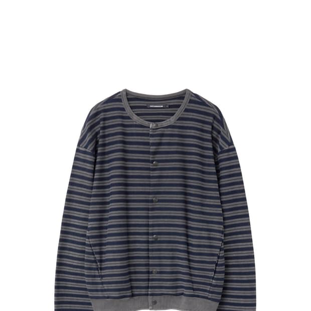 해칭룸 스트라이프 가디건 블루