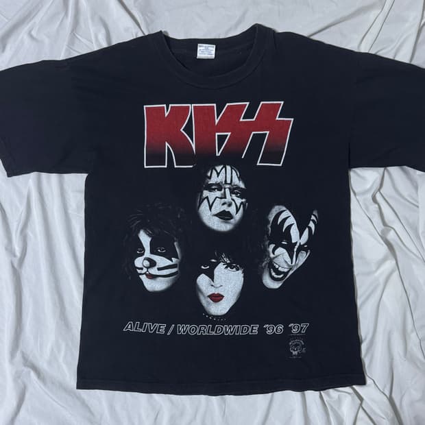 Kiss Alive Worldwide 96 97 투어 밴드티 블랙핑크