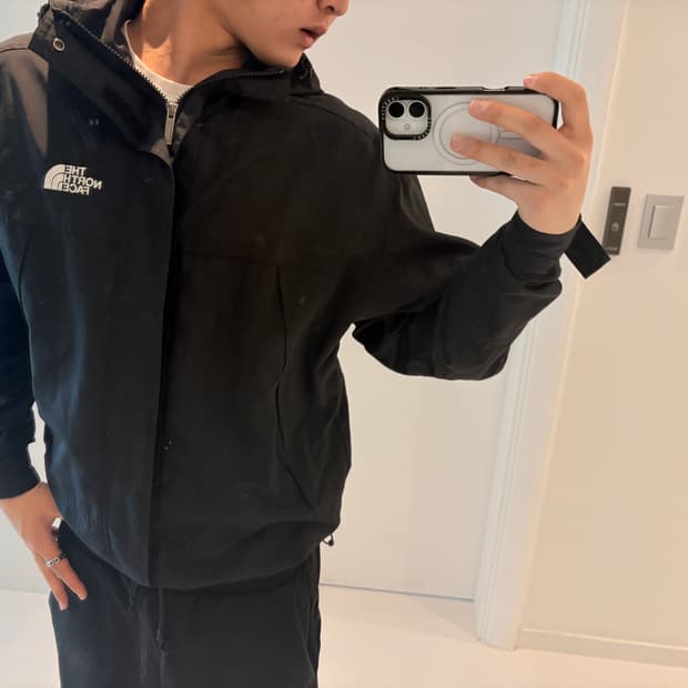 노스페이스 블랙 바람막이 자켓 L