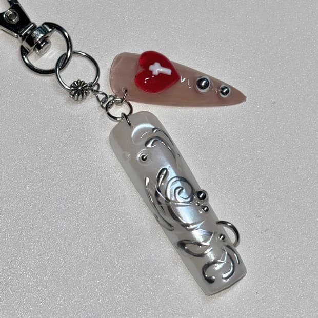 네일 팁 키링 nail tip keyring 