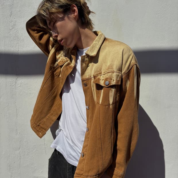VTG BLEACHED TRUCKER DENIM JACKET