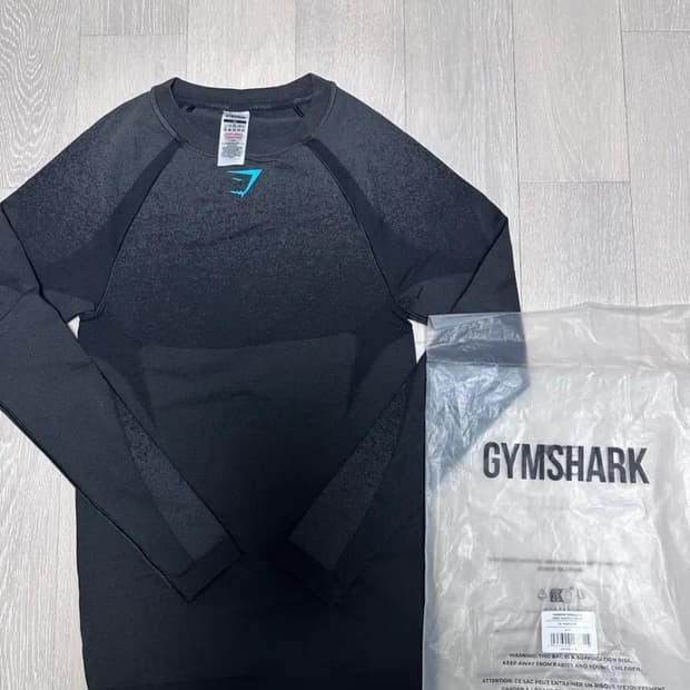 짐샤크 쉐도우 심리스 롱슬리브 블랙