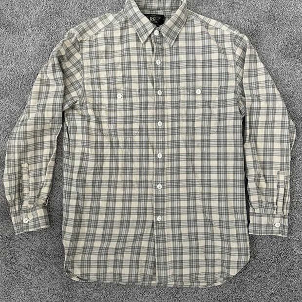 RRL 더블알엘 플레이드 트윌 워크셔츠