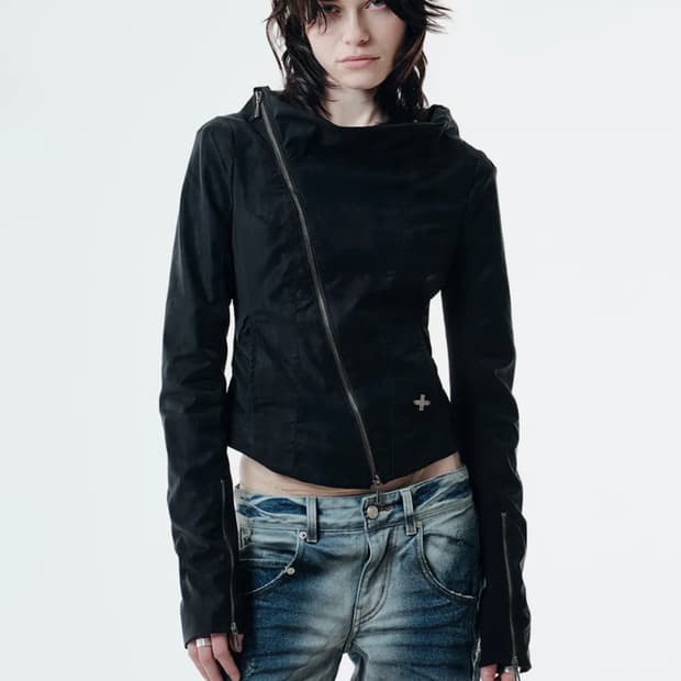 2000 아카이브 블랙 레더 자켓