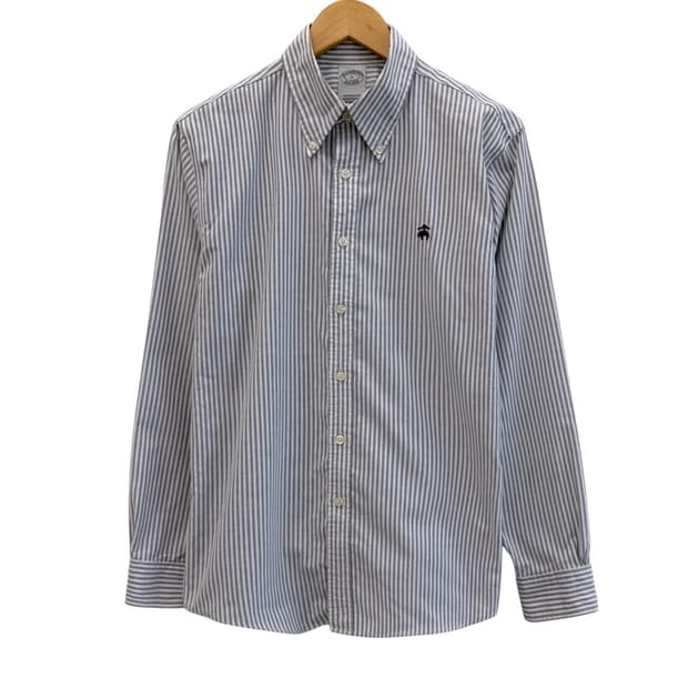 브룩스브라더스 줄무늬 셔츠 화이트&네이비 (M) 