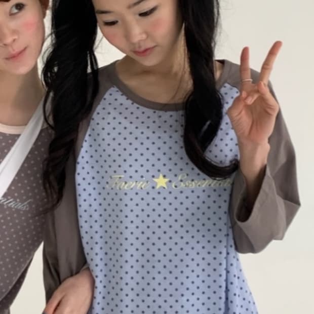 샵페어리 도트 레글런 블루