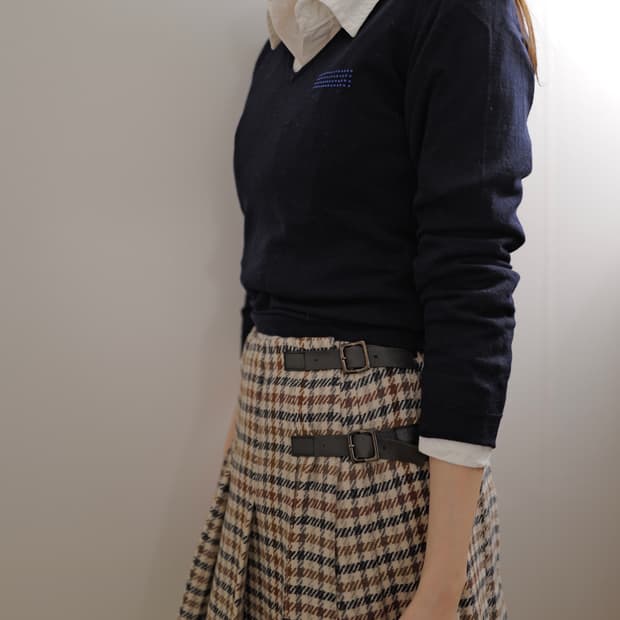 Commedesgarcons tricot wool pleats skirt