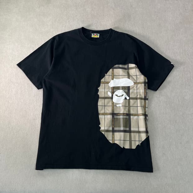 105 베이프 체크 빅헤드 반팔티