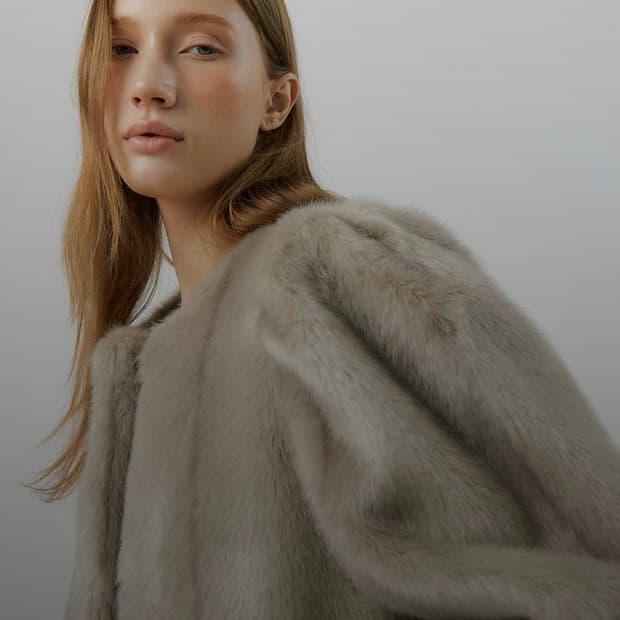 몰리올리 에코 퍼 자켓 그레이