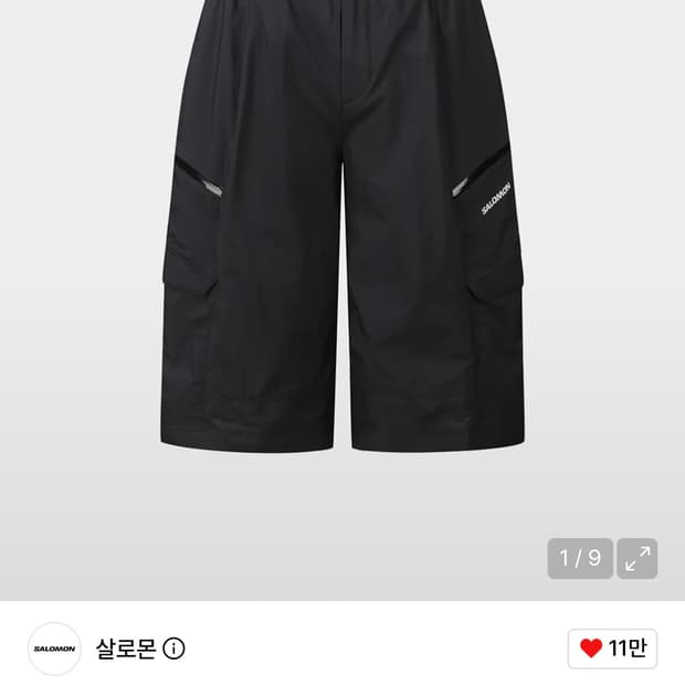 살로몬 소프트피크 파라슈트 숏츠 (블랙 L)