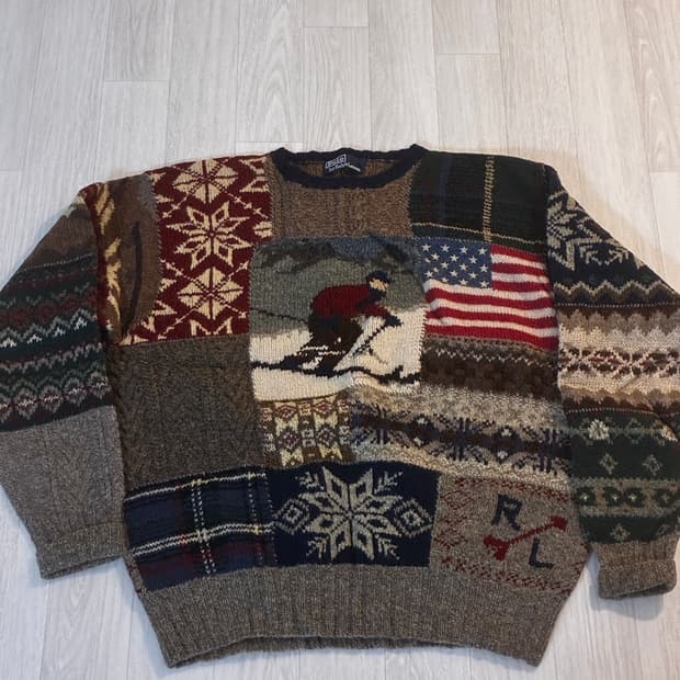 90s Polo Ralph Lauren Ski Patchwork 
