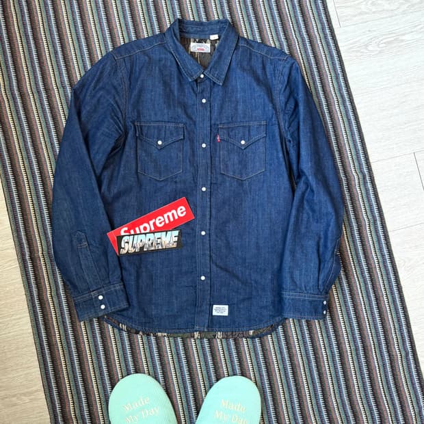 슈프림 리바이스 퀼팅 데님 셔츠