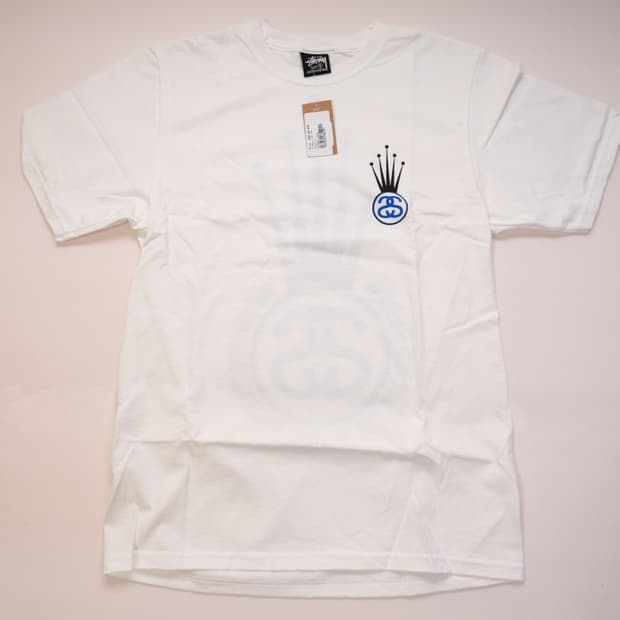 [새제품] 스투시 크라운 링크 티셔츠 화이트 S사이즈