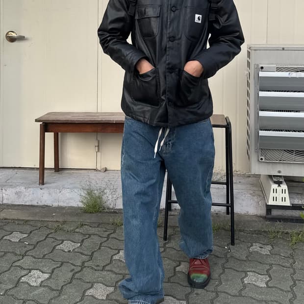 칼하트윕 나일론 레더 카코트