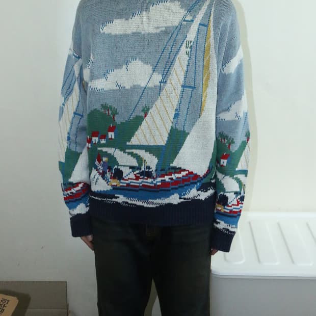 빈티지 그래픽 스웨터