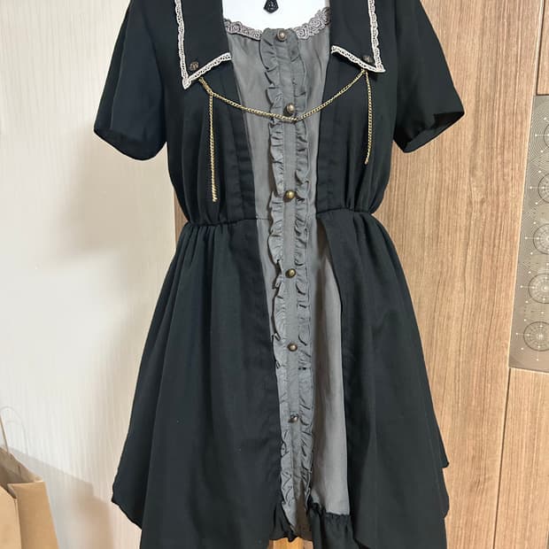 엑시즈팜 원피스 공겜여주고스로리고딕핑크세스