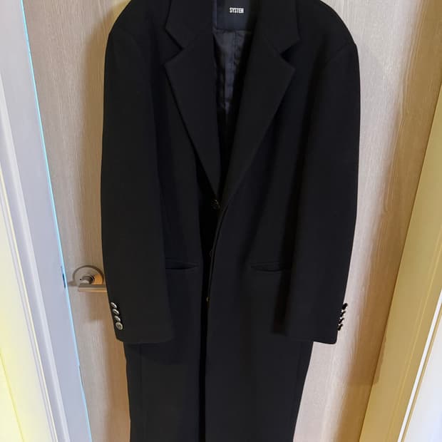 시스템옴므 캐시미어 블렌디드 싱글 브레스티드 코트 100사이즈