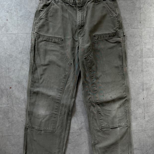 Carhartt 칼하트 더블니 카키 팬츠