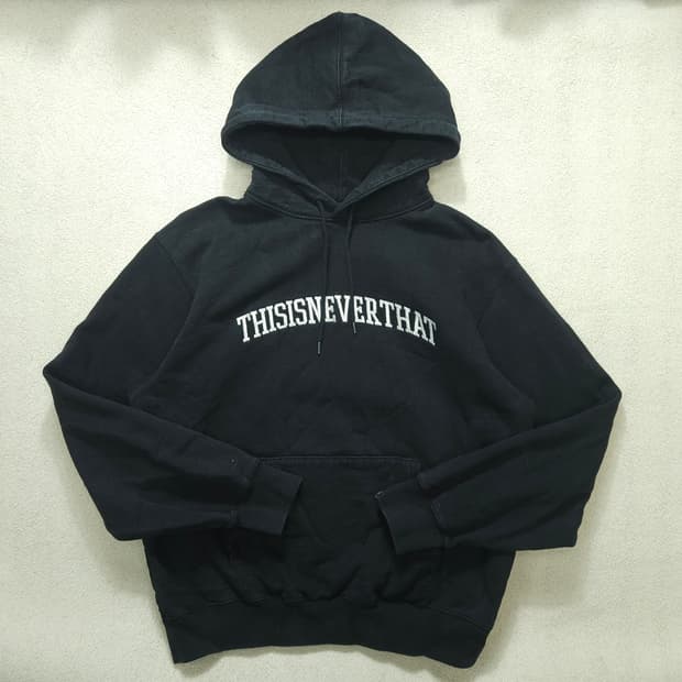 디스이즈네버댓 아치 로고 후드티 L