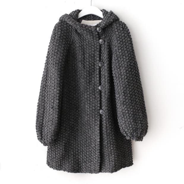 tsumori chisato) balloon knit hood coat