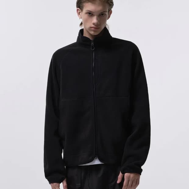시티 레저 스트럭처드 폴라 플리스 하이넥 재킷 블랙 M 