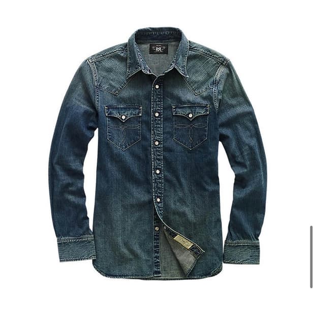 Rrl 웨스턴 슬림핏 셔츠