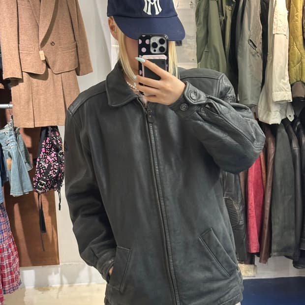1990s adidas 아디다스 레더 자켓