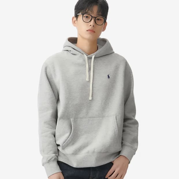 폴로 더 캐빈 플리스 후드티 그레이