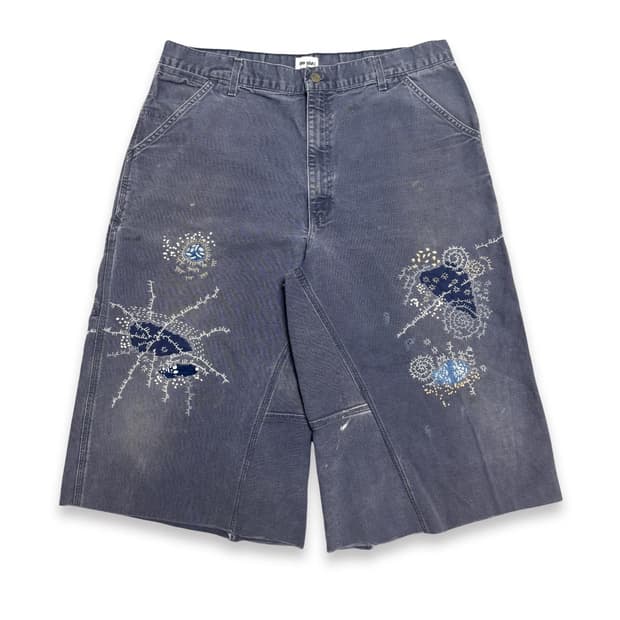 Carhartt Boro Sashiko Distressed Shorts