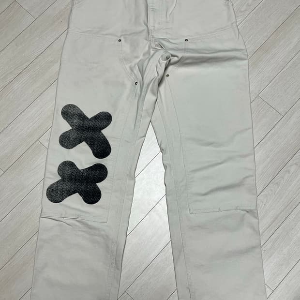 칼하트x웍스아웃 더블니아이보리팬츠 32x32