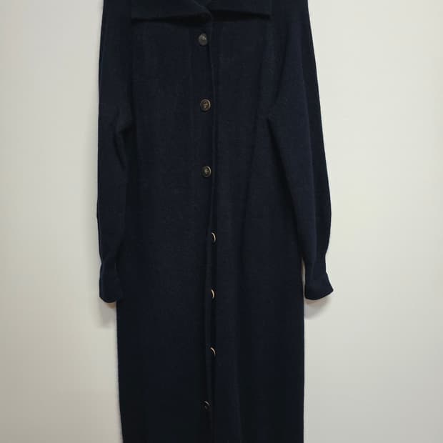 라씨엔토 네이비 롱 가디건 양모혼방