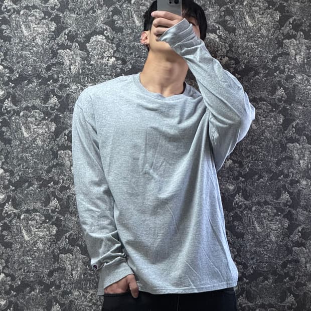 champion 챔피온 그레이 롱슬리브