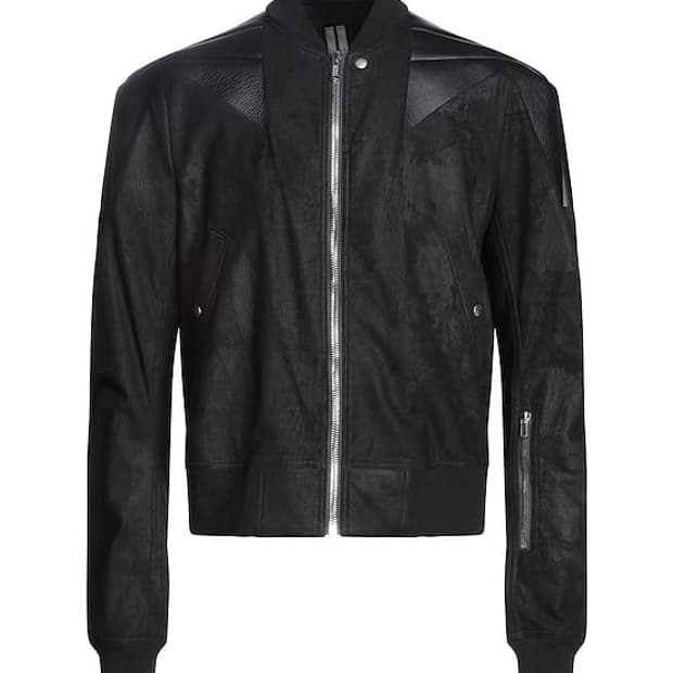 Rick Owens suede leather jacket