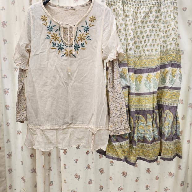 (지구샵) 모리 히피 느낌 코디세트 3종 