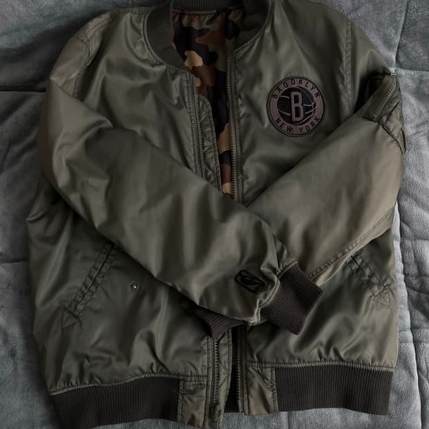 빈티지 리버시블 브루클린 네츠 팀자켓 