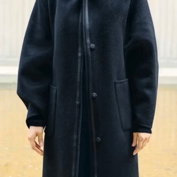 지스튜디오  울실크 후드 롱코트 77