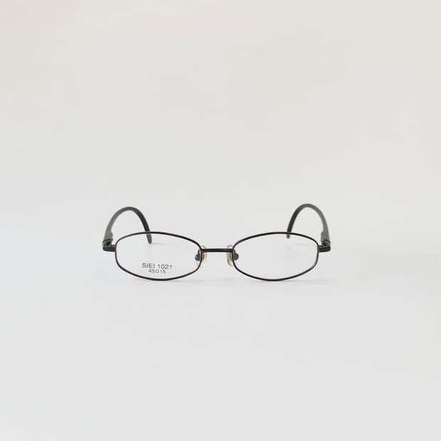 [픽키-588] (Small) 블랙 오벌 안경테 경량 메탈 소형 프레임