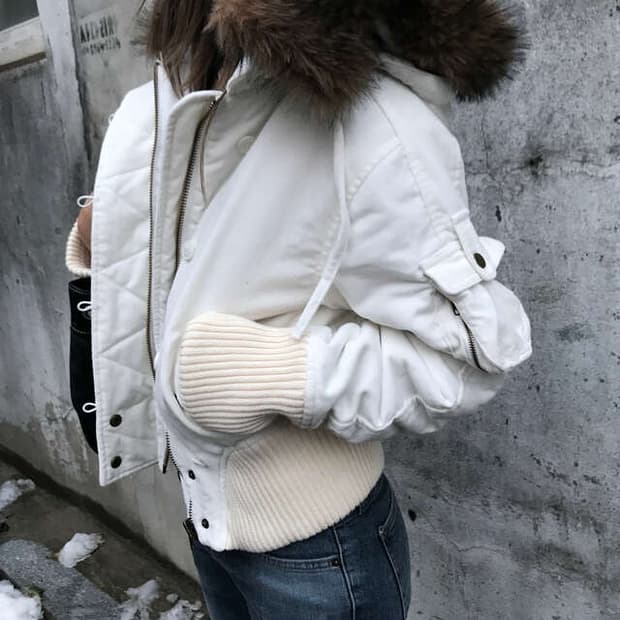 쿄이 나나 벨벳 빈티지 점퍼