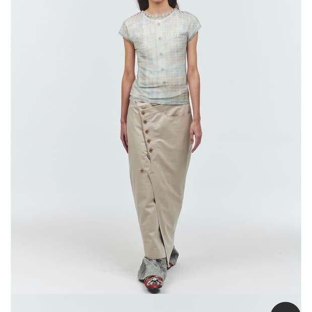 오들리워크샵 slit wrap skirt / trunk wrap