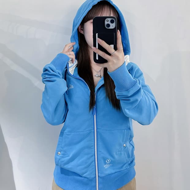 아디다스 피파 챔피언쉽 베이비블루 후드집업