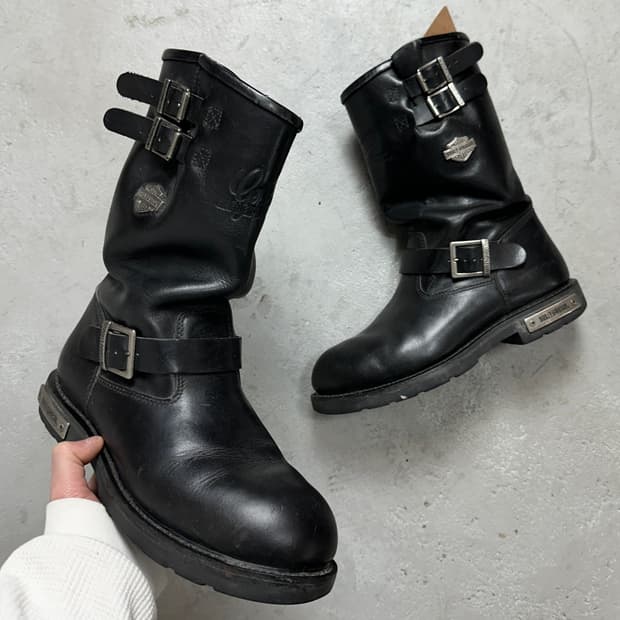 할리데이비슨 청키 엔지니어 부츠 모터사이클 바이커 부츠