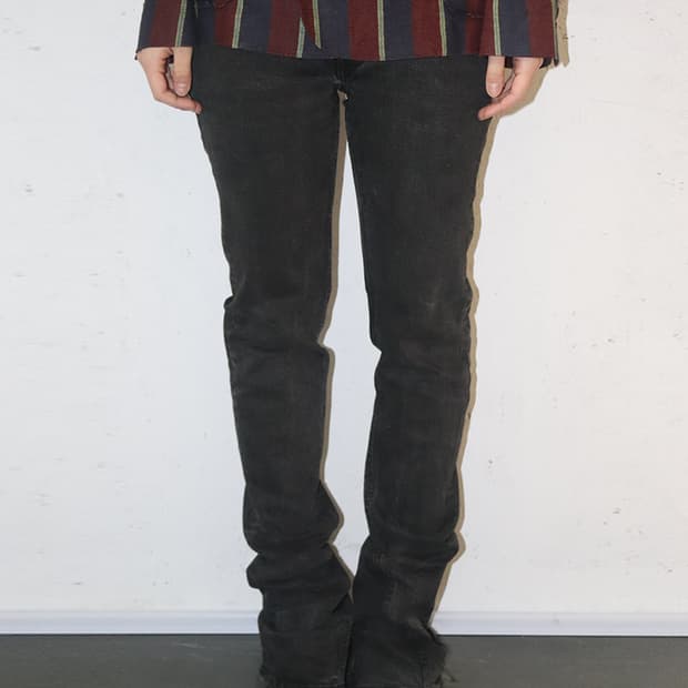 발렌시아가 21SS 슬림핏 부츠컷 데님 팬츠 블랙