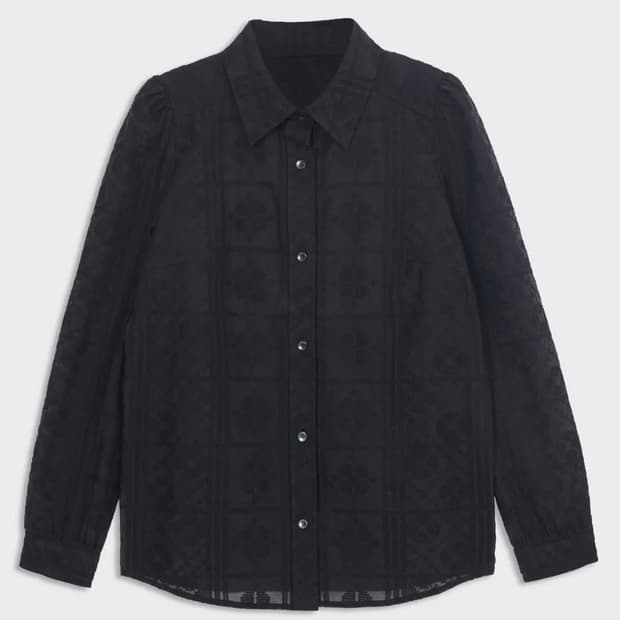 코스모스 퍼프 레이스 셔츠