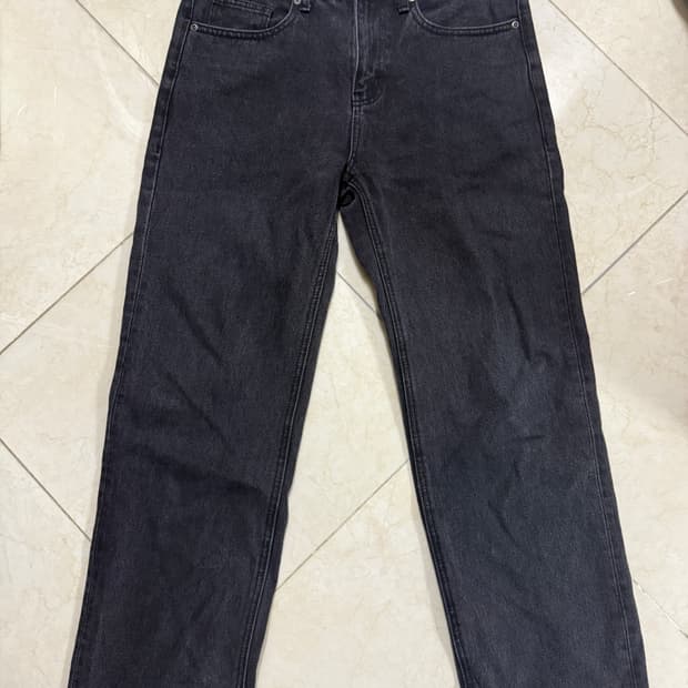 무신사 스탠다드 워시드 블랙 데님 32