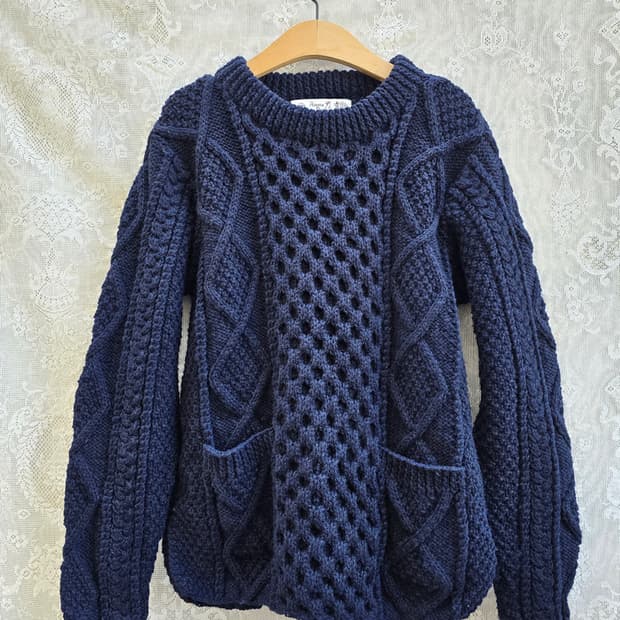 아테나 디자인 피셔맨 니트